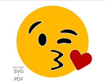 Flirty blush emoji